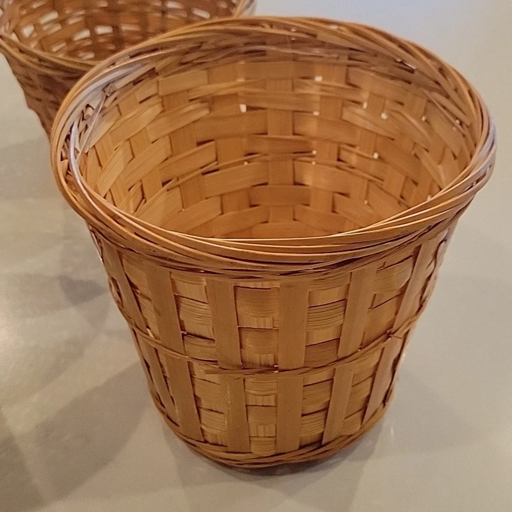 Handcrafted Vintage Woven Basket Trio Brown